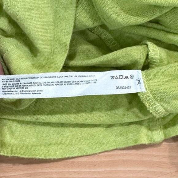 Free People Marina Maxi Dress in Citron Silk Green size Small - Picture 10 of 10